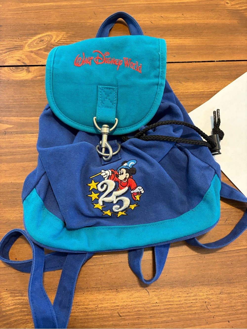Vintage Disney 25th Anniversary Blue Backpack
